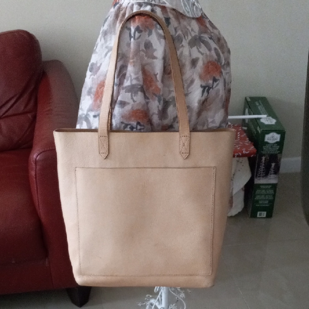 Madewell Tan Leather Tote Bag
